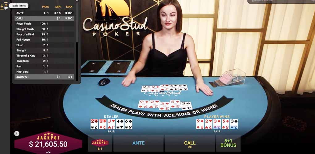 Playtech Casino Stud Poker