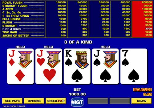 Aperçu Game King Double Bonus Poker