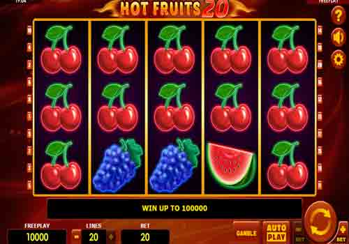 Machine à sous Hot Fruits 20