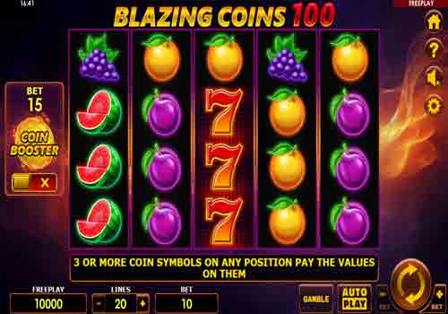 Machine à sous Blazing Coins 100